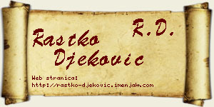 Rastko Đeković vizit kartica